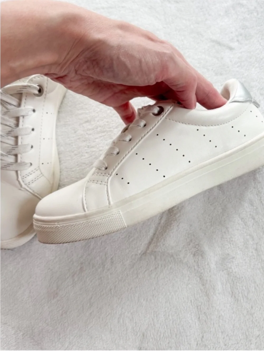J. Crew White Leather Sneakers size 1